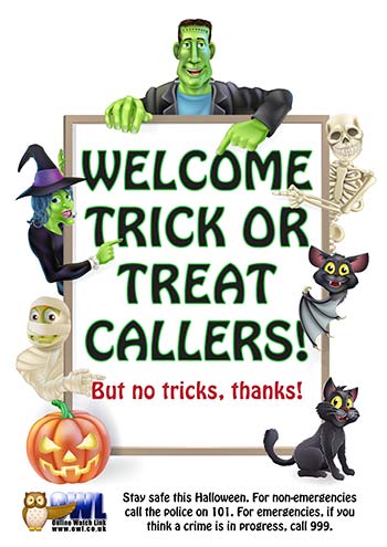 Halloween: Welcome Trick or Treat Callers